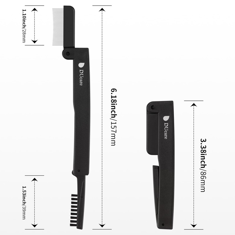 DUcare Eyelash Comb Separator Eyelash Eyebrow Mascara Brush Applicator Eyelash