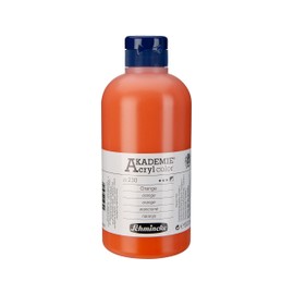 Schmincke - Akademie Acrylic Colour, Orange, 500 ml, 23230028, Fine Artist Acrylic Paint, Brilliant, Highly Lightfast and Cadmium-Free, for Acrylic Painting, Mixed Media