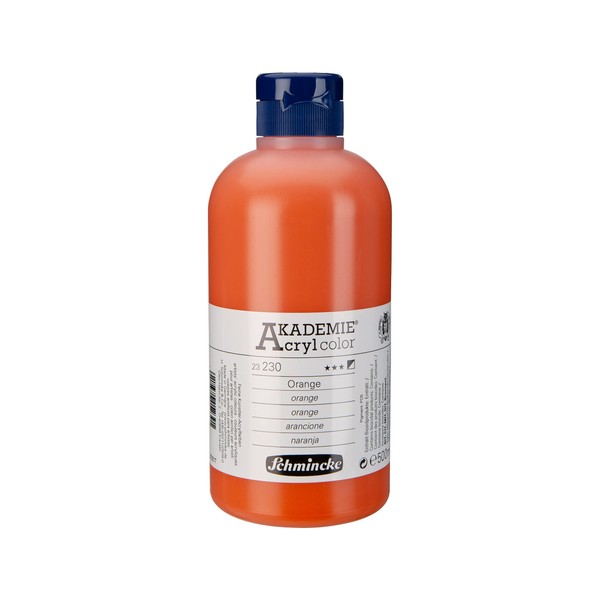 Schmincke - Akademie Acrylic Colour, Orange, 500 ml, 23230028, Fine