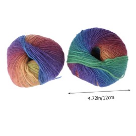 Operitacx 2Roll Colorful Yarn of Soft Chunky Knitting Yarn for Sweaters Scarves and Home Accessories for Hand Knitting and Crocheting Projects