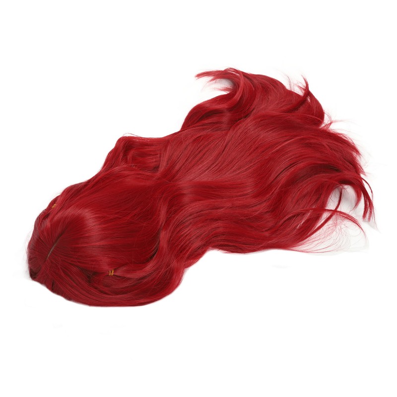 Red Long Straight Wigs with Bang Synthetic Heat Resistant Breathable