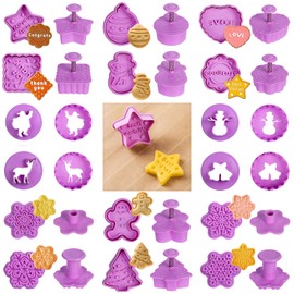 Sinwind Linzer Cookie Cutter Set, Linzer Cookie Cutter, Children's Cookie Cutter, Cookie Cutter, Cookie Cutter Set, Sandwich Cookie Cutter, Baking Accessories Christmas.
