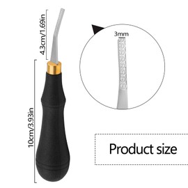 DIUDUS Pro Detail Rougher, Leather Roughing Tool, Leather Edge Rougher Roughing Leather Craft Surface Tool with Ergonomic Handle Leather Working Leathercraft Tools for Edge Polishing(3mm)