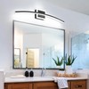 PRESDE 32in Black LED Bathroom Light Fixtures Over Mirror Modern