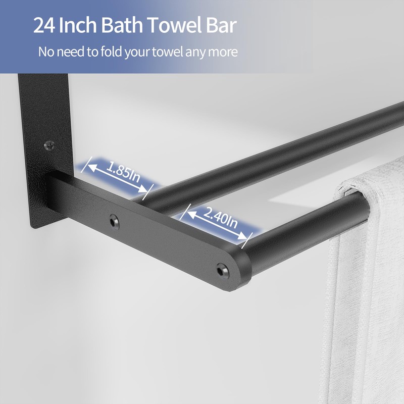 Towel Racks for Bathroom Wall Mounted 24", 3 Tier Bathroom