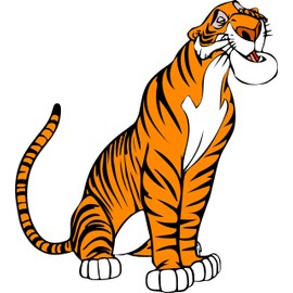 Animated Wall Decals for Kids Tiger Lion Animal Bedroom/Boys Wall Decor Vinyl Sticker Art/Size 30x20 inch