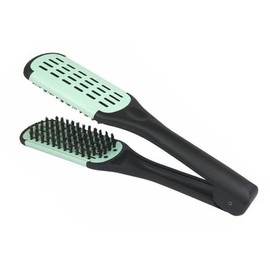 Tredoni 100% Natural Boar-Bristle Thermal Ceramic Straightening Hairbrush - Blow-Dry Clamp Hairbrush, Multicolor