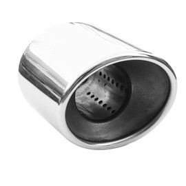 Rumplex Exhaust Trim Oval Stainless Steel Sports Exhaust Tailpipe End Pipe Trim Exhaust Tips Tailpipe Trim Silencer Tip Universal Exhaust Pipe Chrome Rustproof