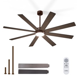 addlon 72 Inch Large Ceiling Fans with Lights, Brown Ceiling Fan with Light And Remote Control, Reversible, 5CCT, Dimmable, Modern Ceiling Fan for Bedroom, Farmhouse, Garage, Patios Indoor/Outdoor Use