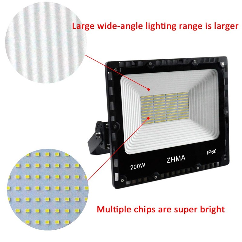 200W LED Flood Light Outdoor, 20000lm Super Bright Work Lights,