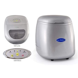 NutriChef Countertop Ice Maker Machine - Electric Freezer w/Heavy Duty Stain Resistant Finish - Over Sized Bucket