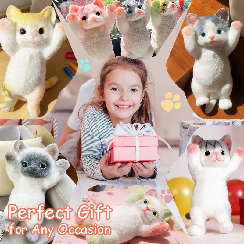 YJPPDD Big taba Squishy Cat, Hand Painted Squishy Cat for