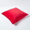 Homescapes Velvet Cushion Cover, Red, Soft Decorative Cushion Cover 40