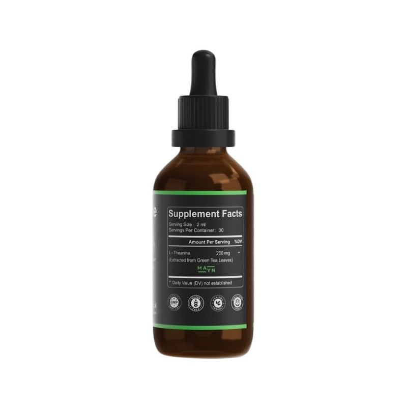 MAYN L-Theanine Liquid Drops – Natural Relaxation, Stress Relief &