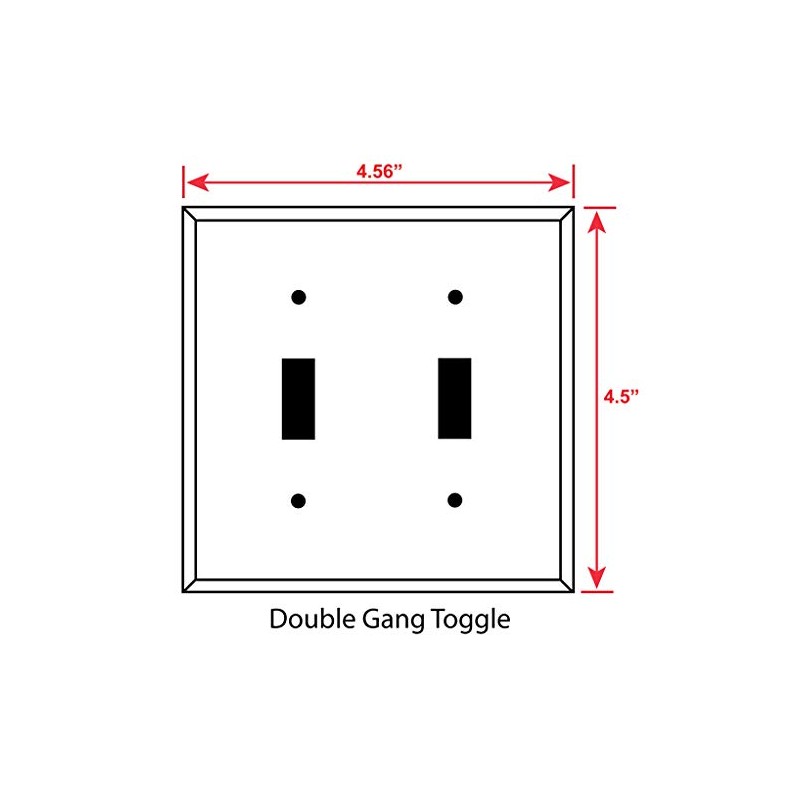 Art Plates 2 Gang Toggle Decorative Metal Wall Plate -