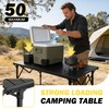 ARURU 50" Large Folding Camping Table with Adjustable Hight Legs