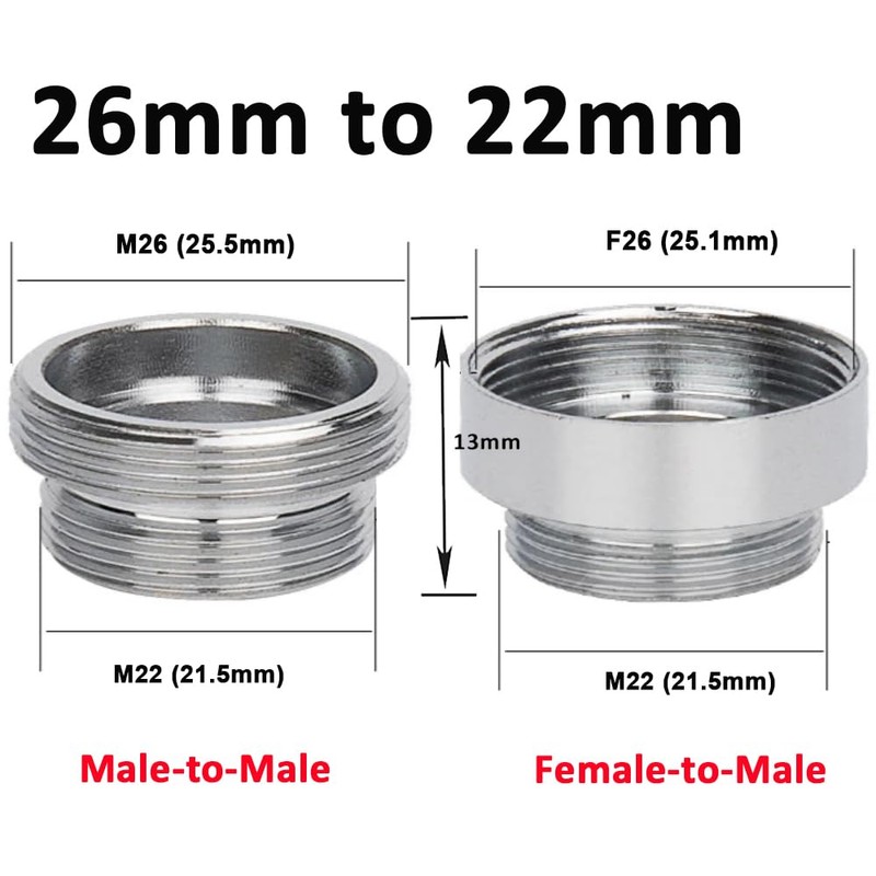 Faucet Water Aerator Adapter Brass Faucet Water Filter Connector 26mm