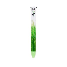 Legami - Two Tone Kitty Panda Black and Green Ink Click & Clack Pen Ideal for School Office Home Two Tone 1mm Tip Diameter