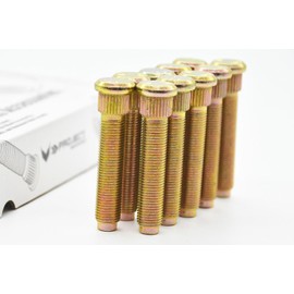 Project Innovation 63mm Total Length Long Extended Wheel Lug Studs Wheel Lug Bolts Compatible with Lex IS300 m12x1.5x63 Year 2001-2021 1 Set 10pcs, Gold