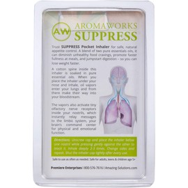 Supress Aromatherapy Nasal Inhaler – All-Natural Boost to Mental Focus and Stamina for Adults, Teens, and Children - 1 Pack