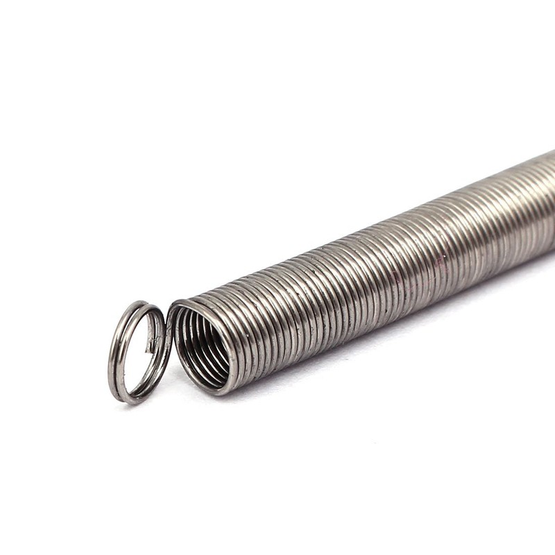 Sourcingmap® 0.5mmx6mmx300 mm Tension Spring Silver Tone 304 Stainless Steel