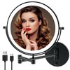 MIROAMZ Rechargeable Wall Mounted Lighted Makeup Vanity Mirror 8 Inch