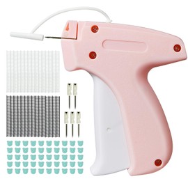 Micro Stitch Gun for Clothes, Price Tags Tagging Gun, Handheld Sewing Quilting Gun for Quick Clothing Fixes, Hang Tags, Includes 6 Needles, 1500 Black & 1500 White Barbs Fasteners, 50 Bear Buttons