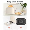 CROWNFUL 2-Slice Toaster, Extra Wide Slots Toaster, Retro Stainless Steel