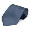 tiemart Premium Solid Color Necktie (Dusty Blue)