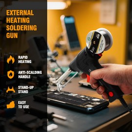 External Heating Electric Welding Gun, Automatic Soldering Machine 60W Electric Soldering Iron Repair Kit, Suitable for Electronic Components Welding Circuit Board Repair, Not Laser Welding Machine