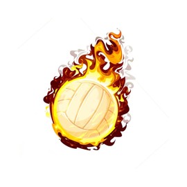 Volleyball Stickers Self-Adhesive Sports Ball Sticker Flame Volleyball Theme Party Decor Envelope Gift Bag Seal for Sports Party Supplies, Volleyball Team Gift, Birthday Parties 5"