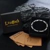 LuxGoth Stainless Steel Figaro Link Chain Bracelet Italian Diamond-Cut Figaro