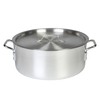 Thunder Group 12 Quart Aluminum Braiser with Lid, Silver
