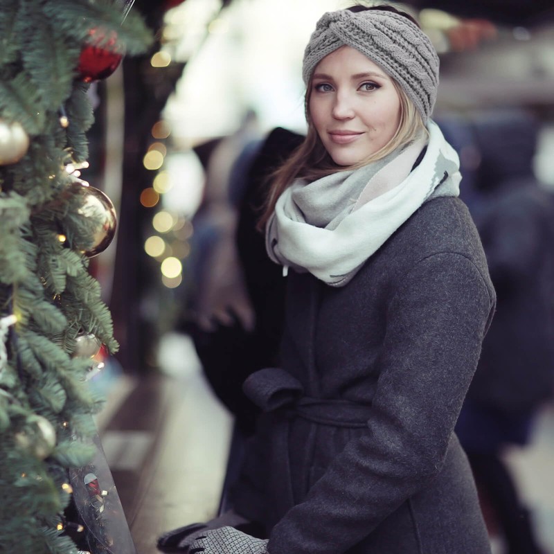 DRESHOW Women Warm Knitted Headband Winter Ear Warmer Crochet Head