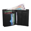 STARHIDE Men's Black Real Leather Wallets RFID Blocking Contactless Protection