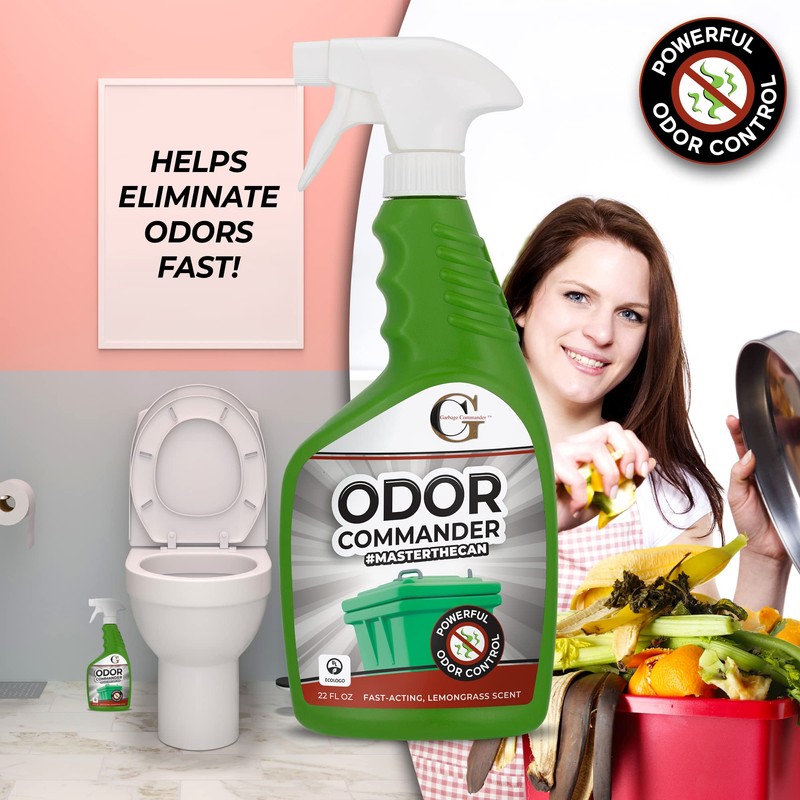 Garbage Commander Odor Commander, Odor Control Spray Bottle, 22 Ounce,