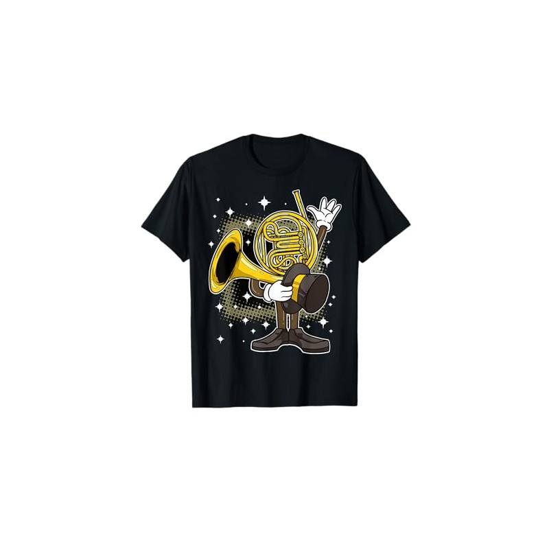 Cartoon Musician Waving Fun Character For Children T-Shirt