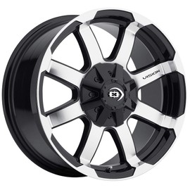 Vision 413 Valor Gloss Black Machined Face Wheel Finish (18 x 8.5 inches /6 x 135 mm, 18 mm Offset)