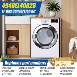 2PCS 4948EL4002B Dryer LP Gas Conversion Kit Replaces 383EEL3002D for LG Kenmore Dryer Propane Orifice, Compatible with AP5204371 AH3522300 EA3522300 PS3522300 LP11835 1617105