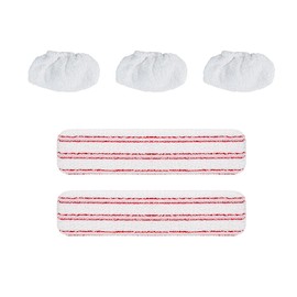 Polti PAEU0324 Set aus 2 Mikrofaser-Reinigungstüchern + 3 Überzügen, für Vaporetto Dampfsauger