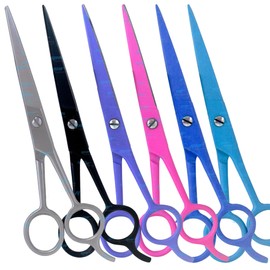 YNR Hairdressing Barber Hair Scissor | for Professional Hairdressers Barbers | Stainless Steel Hair Cutting Shears | Salon Barbers, Men, Women, Children and Adults (Pink) 6 Inches