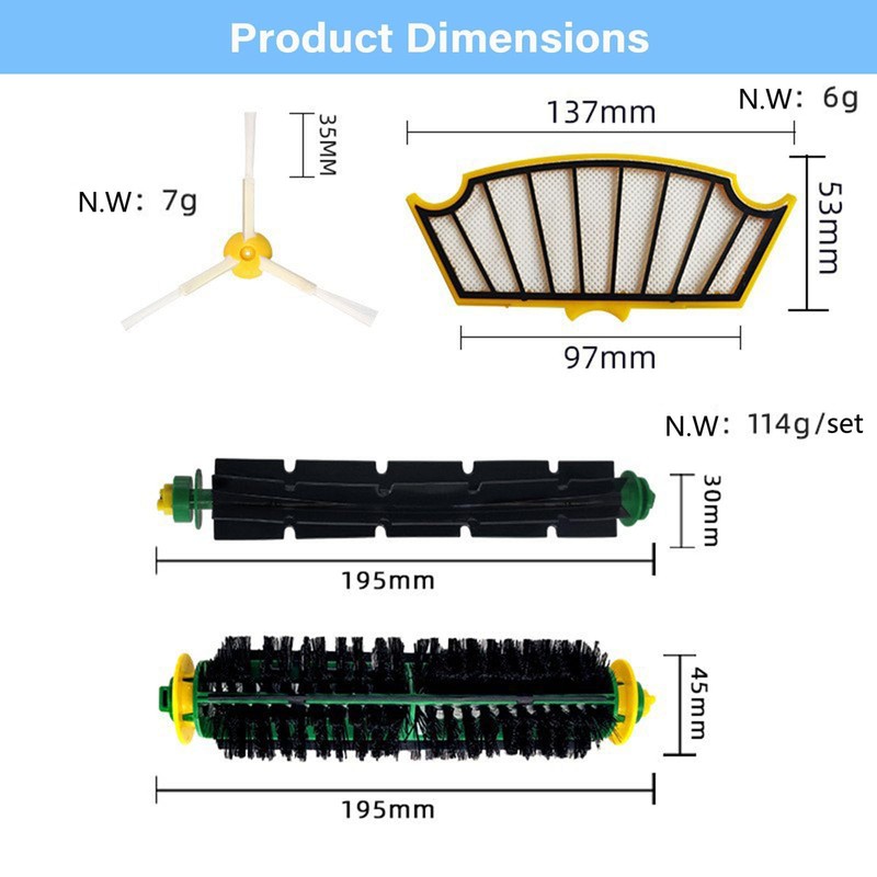 Replacement Parts Compatible with iRobot Roomba 500 555 560 561