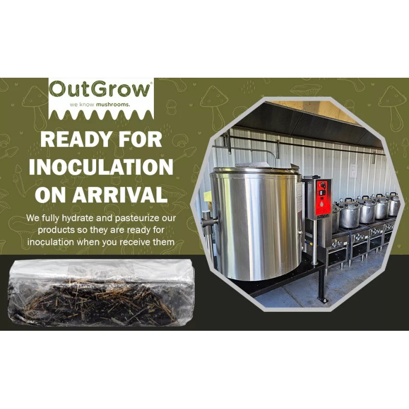Out-Grow 50/50 Straw & Manure Mushroom Substrate (1 lb Bag)