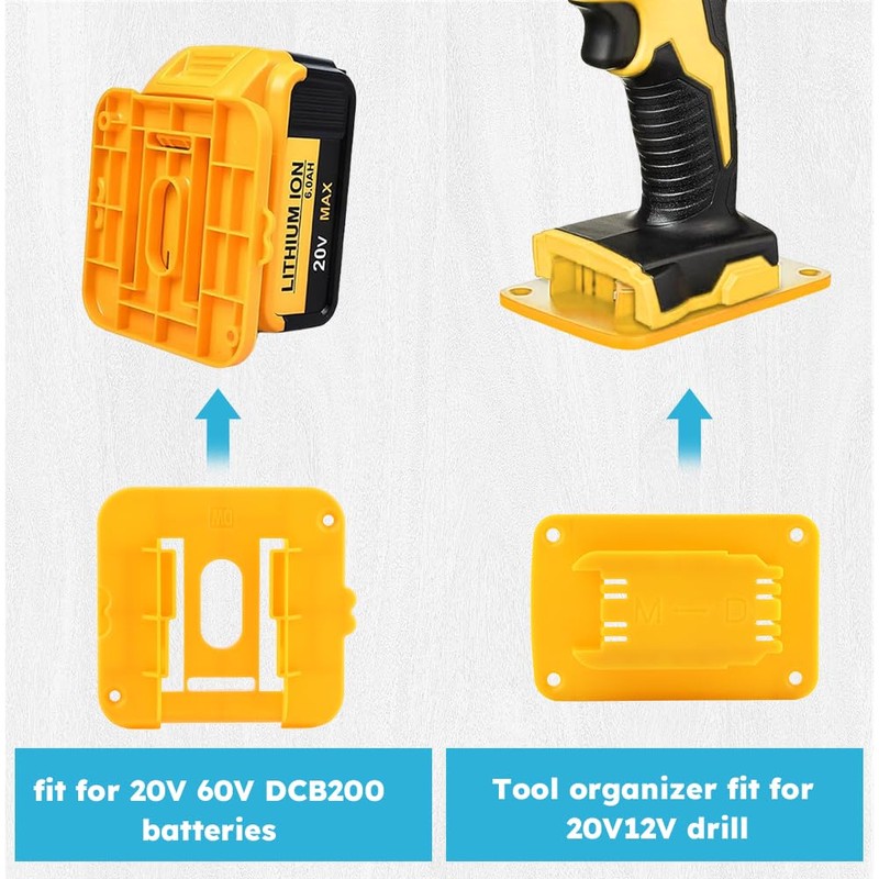 Tool Holders Battery Holders Mount for Tool Storage 20v Battery