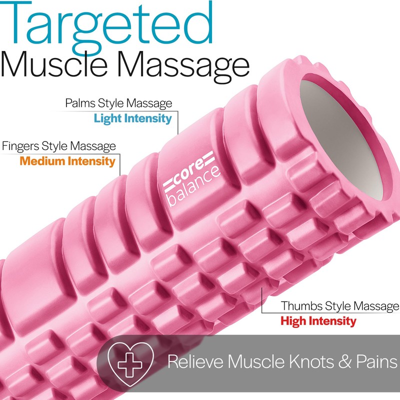 Core Balance Foam Roller For Deep Tissue Muscle Massage, Trigger