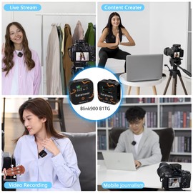 Saramonic Blink900 B1TG Wireless Lavalier Microphone System & 656ft Range & Monitor for Canon Nikon DSLR Camera, Camcorder, for Interview, Vlogging, Tiktok, YouTube Video, News Gathering