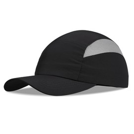 CHUANGLI Oversize XXL Quick Dry Trucker Hat, Large Baseball Cap for Men Women Breathable Mesh Hat for Running, Golf, Workout Black