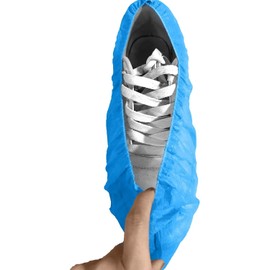 Shoe Cover Disposable. 100 pcs (50 pairs) Non-Woven Elasticated Fabric One Size Fits All. Non-Slip, Durable Boot & Shoes Cover for Indoor/Outdoor