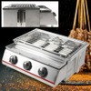 Portable Gas Grill,Propane Tabletop Grill 3-Burners BBQ,Stainless Steel Cooker Camping