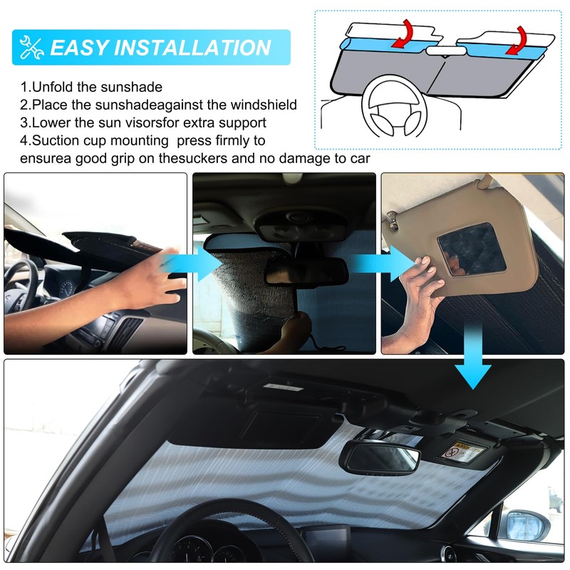 Front Windshield Sunshade for Mazda MX-5 Miata 2016-2024 Windshield Sun